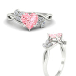 Load image into Gallery viewer, floral-leaf-heart-shaped-vivid-pink-engagement-ring-in-white-gold-fdenr10962htgvpinkangle3-nl-wg.jpg
