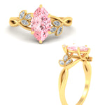 Load image into Gallery viewer, floral-leaf-marquise-cut-vivid-pink-engagement-ring-in-yellow-gold-fdenr10962mqgvpinkangle3-nl-yg.jpg