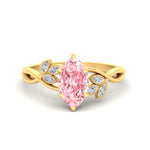 Load image into Gallery viewer, floral-leaf-marquise-cut-vivid-pink-engagement-ring-in-yellow-gold-fdenr10962mqgvpinksleep-nl-yg.jpg
