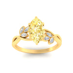 Load image into Gallery viewer, floral-leaf-marquise-cut-vivid-yellow-engagement-ring-in-yellow-gold-fdenr10962mqgvyellowangle5-nl-yg.jpg
