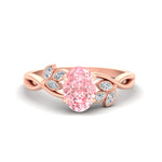 Load image into Gallery viewer, floral-leaf-oval-shaped-vivid-pink-engagement-ring-in-rose-gold-fdenr10962ovgvpinksleep-nl-rg.jpg