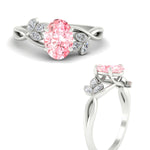 Load image into Gallery viewer, floral-leaf-oval-shaped-vivid-pink-engagement-ring-in-white-gold-fdenr10962ovgvpinkangle3-nl-wg.jpg
