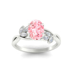 Load image into Gallery viewer, floral-leaf-oval-shaped-vivid-pink-engagement-ring-in-white-gold-fdenr10962ovgvpinkangle5-nl-wg.jpg
