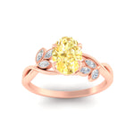 Load image into Gallery viewer, floral-leaf-oval-shaped-vivid-yellow-engagement-ring-in-rose-gold-fdenr10962ovgvyellowangle5-nl-rg.jpg