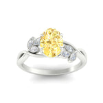 Load image into Gallery viewer, floral-leaf-oval-shaped-vivid-yellow-engagement-ring-in-white-gold-fdenr10962ovgvyellowangle5-nl-wg.jpg