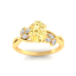 Load image into Gallery viewer, floral-leaf-oval-shaped-vivid-yellow-engagement-ring-in-yellow-gold-fdenr10962ovgvyellowangle5-nl-yg.jpg