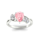 Load image into Gallery viewer, floral-leaf-pear-shaped-vivid-pink-engagement-ring-in-white-gold-fdenr10962pegvpinkangle5-nl-wg.jpg