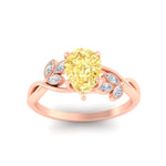 Load image into Gallery viewer, floral-leaf-pear-shaped-vivid-yellow-engagement-ring-in-rose-gold-fdenr10962pegvyellowangle5-nl-rg.jpg
