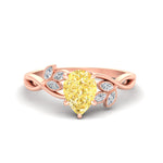 Load image into Gallery viewer, floral-leaf-pear-shaped-vivid-yellow-engagement-ring-in-rose-gold-fdenr10962pegvyellowsleep-nl-rg.jpg