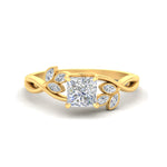 Load image into Gallery viewer, floral-leaf-princess-cut-diamond-engagement-ring-in-yellow-gold-fdenr10962prsleep-nl-yg.jpg