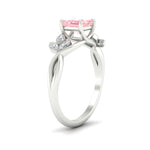 Load image into Gallery viewer, floral-leaf-princess-cut-vivid-pink-engagement-ring-in-white-gold-fdenr10962prgvpinkangle2-nl-wg.jpg