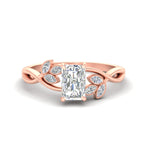 Load image into Gallery viewer, floral-leaf-radiant-cut-diamond-engagement-ring-in-rose-gold-fdenr10962rasleep-nl-rg.jpg