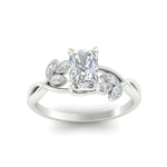 Load image into Gallery viewer, floral-leaf-radiant-cut-diamond-engagement-ring-in-white-gold-fdenr10962raangle5-nl-wg.jpg