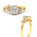 Load image into Gallery viewer, floral-leaf-radiant-cut-diamond-engagement-ring-in-yellow-gold-fdenr10962raangle3-nl-yg.jpg