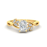 Load image into Gallery viewer, floral-leaf-radiant-cut-diamond-engagement-ring-in-yellow-gold-fdenr10962rasleep-nl-yg.jpg
