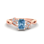 Load image into Gallery viewer, floral-leaf-radiant-cut-vivid-blue-engagement-ring-in-rose-gold-fdenr10962ragvbluesleep-nl-rg.jpg