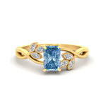 Load image into Gallery viewer, floral-leaf-radiant-cut-vivid-blue-engagement-ring-in-yellow-gold-fdenr10962ragvbluesleep-nl-yg.jpg