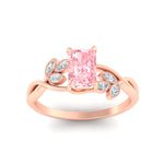 Load image into Gallery viewer, floral-leaf-radiant-cut-vivid-pink-engagement-ring-in-rose-gold-fdenr10962ragvpinkangle5-nl-rg.jpg