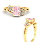 Load image into Gallery viewer, floral-leaf-radiant-cut-vivid-pink-engagement-ring-in-yellow-gold-fdenr10962ragvpinkangle3-nl-yg.jpg