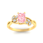 Load image into Gallery viewer, floral-leaf-radiant-cut-vivid-pink-engagement-ring-in-yellow-gold-fdenr10962ragvpinkangle5-nl-yg.jpg