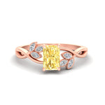 Load image into Gallery viewer, floral-leaf-radiant-cut-vivid-yellow-engagement-ring-in-rose-gold-fdenr10962ragvyellowsleep-nl-rg.jpg
