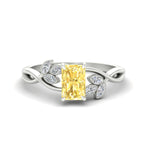Load image into Gallery viewer, floral-leaf-radiant-cut-vivid-yellow-engagement-ring-in-white-gold-fdenr10962ragvyellowsleep-nl-wg.jpg