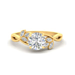 Load image into Gallery viewer, floral-leaf-round-cut-diamond-engagement-ring-in-yellow-gold-fdenr10962rosleep-nl-yg.jpg