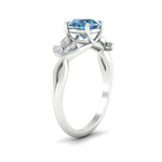 Load image into Gallery viewer, floral-leaf-round-cut-vivid-blue-engagement-ring-in-white-gold-fdenr10962rogvblueangle2-nl-wg.jpg