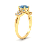 Load image into Gallery viewer, floral-leaf-round-cut-vivid-blue-engagement-ring-in-yellow-gold-fdenr10962rogvblueangle2-nl-yg.jpg