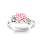 Load image into Gallery viewer, floral-leaf-round-cut-vivid-pink-engagement-ring-in-white-gold-fdenr10962rogvpinkangle5-nl-wg.jpg