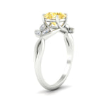 Load image into Gallery viewer, floral-leaf-round-cut-vivid-yellow-engagement-ring-in-white-gold-fdenr10962rogvyellowangle2-nl-wg.jpg