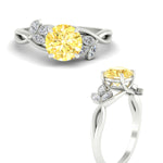 Load image into Gallery viewer, floral-leaf-round-cut-vivid-yellow-engagement-ring-in-white-gold-fdenr10962rogvyellowangle3-nl-wg.jpg