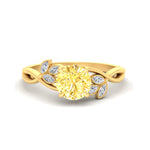 Load image into Gallery viewer, floral-leaf-round-cut-vivid-yellow-engagement-ring-in-yellow-gold-fdenr10962rogvyellowsleep-nl-yg.jpg
