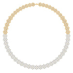 Load image into Gallery viewer, 14 Ctw Round And Pear Cut Lab Diamond Flower Cluster Necklace For Women 14K Gold
