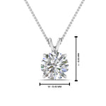Load image into Gallery viewer, Round Cut Lab Diamond 4 Prong Solitaire Pendant For Women
