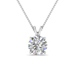 Load image into Gallery viewer, Round Cut Lab Diamond 4 Prong Solitaire Pendant For Women
