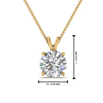 Load image into Gallery viewer, Round Cut Lab Diamond 4 Prong Solitaire Pendant For Women
