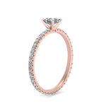 Load image into Gallery viewer, Lab diamond Pave Eternity Engagement Rings 14K Gold
