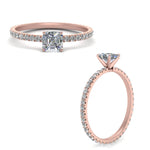 Load image into Gallery viewer, Lab diamond Pave Eternity Engagement Rings 14K Gold
