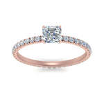 Load image into Gallery viewer, Lab diamond Pave Eternity Engagement Rings 14K Gold
