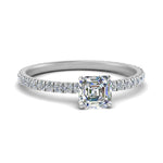 Load image into Gallery viewer, Lab diamond Pave Eternity Engagement Rings 14K Gold
