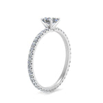 Load image into Gallery viewer, Lab diamond Pave Eternity Engagement Rings 14K Gold
