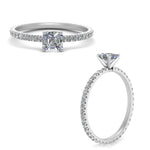 Load image into Gallery viewer, Lab diamond Pave Eternity Engagement Rings 14K Gold

