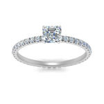 Load image into Gallery viewer, Lab diamond Pave Eternity Engagement Rings 14K Gold
