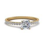 Load image into Gallery viewer, Lab diamond Pave Eternity Engagement Rings 14K Gold
