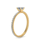 Load image into Gallery viewer, Lab diamond Pave Eternity Engagement Rings 14K Gold
