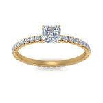 Load image into Gallery viewer, Lab diamond Pave Eternity Engagement Rings 14K Gold
