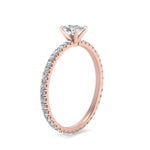 Load image into Gallery viewer, Lab diamond Pave Eternity Engagement Rings 14K Gold
