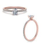 Load image into Gallery viewer, Lab diamond Pave Eternity Engagement Rings 14K Gold
