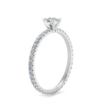 Load image into Gallery viewer, Lab diamond Pave Eternity Engagement Rings 14K Gold
